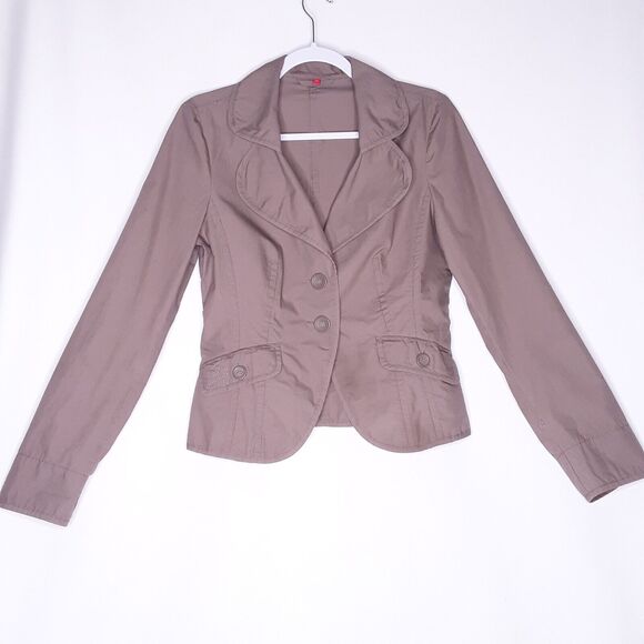Womens Peanut Brown Tapered Cotton Jacket Size 36 - Picture 2 of 12